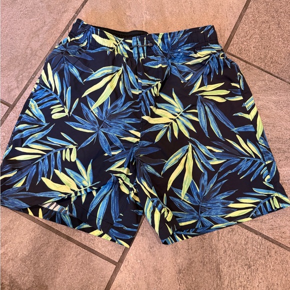 abercrombie kids Other - Abercrombie Kids Blue and Green Leaf Swim Trunks